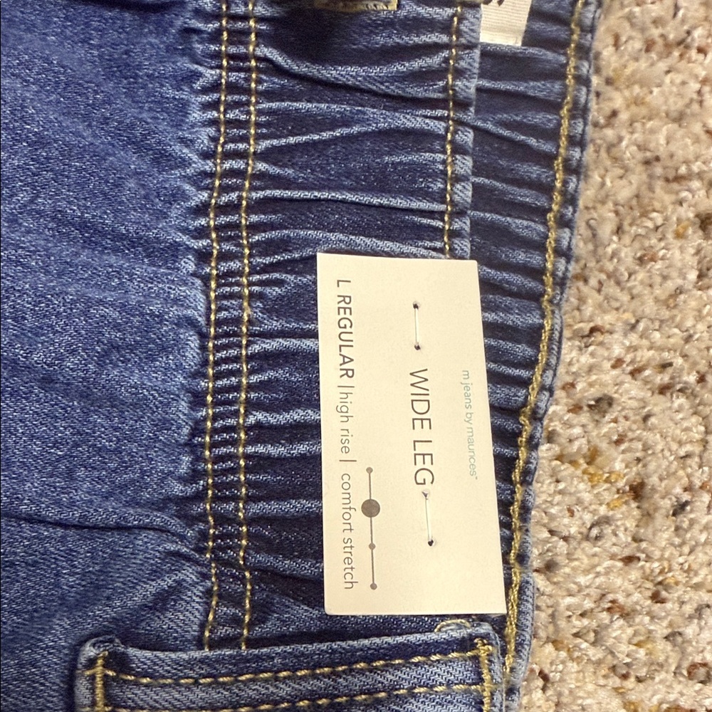 Maurices Dark Blue Flare & Wide Leg Jeans - Picture 3 of 5